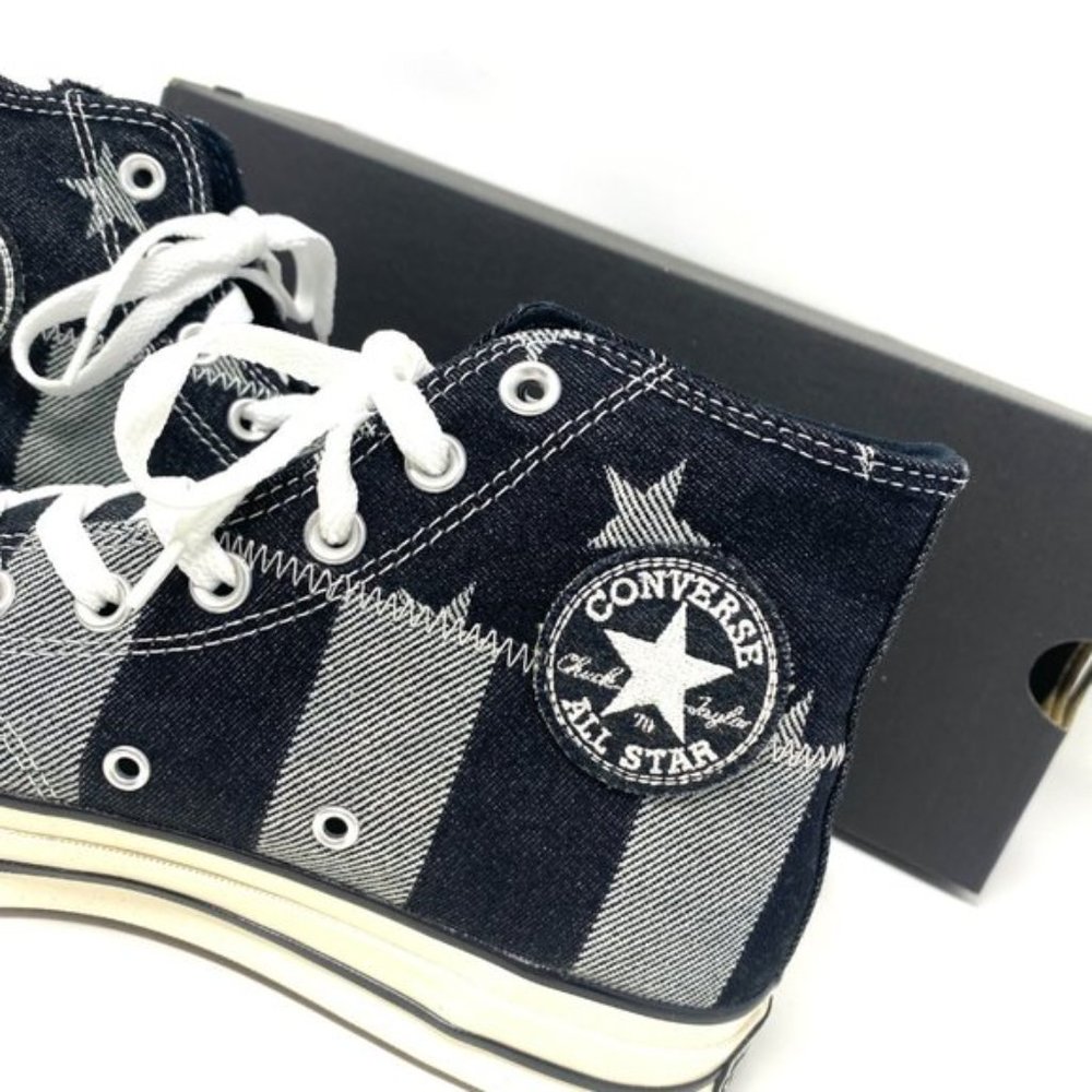 💖MEGA SALE💖CONVERSE Women AdVulc Chuck 70 Hi Top Stripes Black Canvas 167709C - Picture 3 of 9